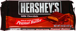 Hershey's Milk Chocolate filled with Creamy Peanut Butter