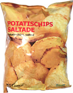 Potatischips Saltade