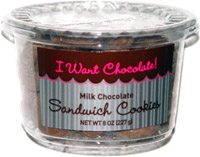 I Want Chocolate! Milk Chocolate Sandwich Cookies