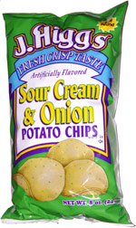 J. Higgs Sour Cream & Onion Potato Chips