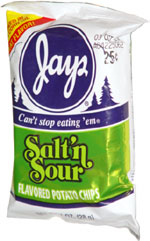 Jays Salt 'n Sour Flavored Potato Chips