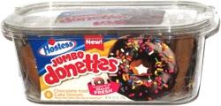 Hostess Jumbo Donettes Chocolate Iced Cake Donuts
