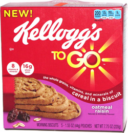Kellogg's To Go Cereal in a Biscuit Oatmeal Raisin