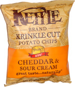 Kettle Krinkle Cut Potato Chips Cheddar & Sour Cream