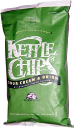 Kettle Chips Sour Cream & Onion All Natural Hand Cooked Potato Chips