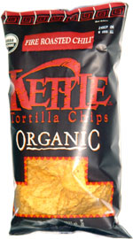 Kettle Tortilla Chips Organic Fire Roasted Chili