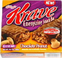 Kellogg's Krave Chocolate Peanut Energizing Snack Bar