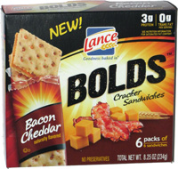 Lance Bolds Cracker Sandwiches Bacon Cheddar