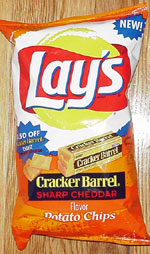 Lay's Cracker Barrell Sharp Cheddar Flavor Potato Chips