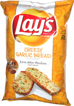 Cheesy garlic bread lays