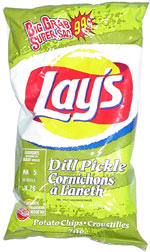 Lay's Dill Pickle Chips (Cornichons à L'aneth Croustilles)