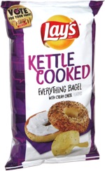 Lay's Kettle Cooked Everything Bagel with Cream Cheese