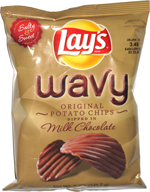 Lay's Wavy Original Potato Chips Dipped in Milk Chocolate