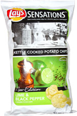 Lay's Sensations Lime & Black Pepper Kettle Cooked Potato Chips
