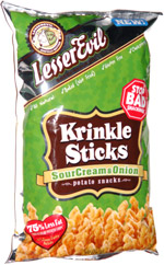 LesserEvil Krinkle Sticks Sour Cream & Onion