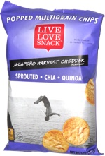 Live Love Snack Popped Multigrain Chips Jalapeño Harvest Cheddar