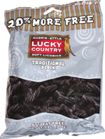 Aussie-Style Lucky Country Soft Licorice Traditional Black