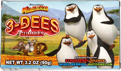 Madagascar 3-Dees Gummies