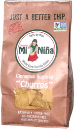 Mi Niña White Corn Tortilla Chips Cinnamon Sugared Churros