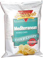 Michael Season's Mediterranean Potato Chips Thin & Crispy Traditional Style