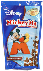 Disney Mickey M's Graham Snack Cookies Milk Chocolate