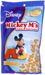 Disney Mickey M's Graham Snack Cookies Honey Graham