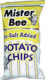 Mister Bee No-Salt Added Potato Chips