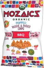 Mozaics Organic Popped Veggie & Potato Chips BBQ