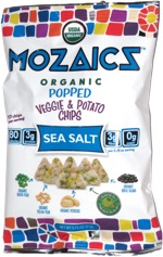 Mozaics Organic Popped Veggie & Potato Chips Sea Salt