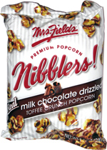Mrs. Fields Premium Popcorn Nibblers! Milk Chocolate Drizzle Toffee Crunch Popcorn