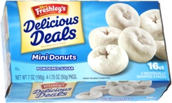 Mrs. Freshley's Delicious Deals Mini Donuts Powdered Sugar