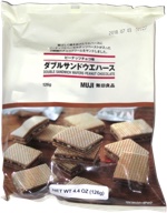 Muji Double Sandwich Wafers Peanut Chocolate
