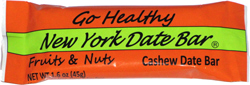 Go Healthy New York Date Bar Fruits & Nuts Cashew Date Bar
