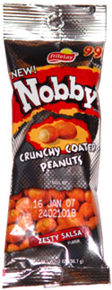 Nobby Crunchy Coated Peanuts Zesty Salsa
