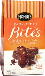 Nonni's Biscotti Bites Double Chocolate Salted Caramel