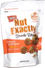 Fisher Nut Exactly Snack Bites Peanut Popcorn Dipped in Peanut Butter