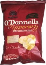 O'Donnells Of Tipperary Hand Cooked Crisps Mature Irish Cheese and Red Onion Flavour