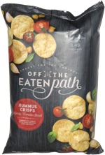 Off the Eaten Path Hummus Crisps Garlic Tomato Basil