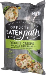 Off the Eaten Path Veggie Crisps Rice, Peas, Black Beans