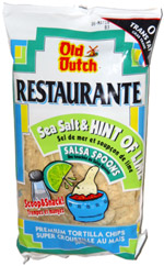 Old Dutch Restaurante Style Sea Salt & Hint of Lime Salsa Spoons Premium Tortilla Chips