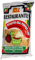 Old Dutch Restaurante Roasted Bell Pepper Lime Premium Tortilla Chips