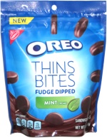 Oreo Thins Bites Fudge Dipped Mint Creme