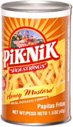 Pik-Nik Shoestrings Honey Mustard Real Potato Crisps