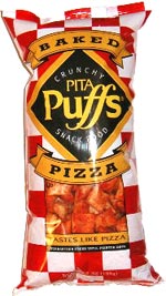 Baked Crunchy Pita Puffs Snack Food - Pizza Flavor