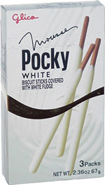 Pocky Biscuit Sticks Covered With White Fudge