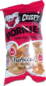 Porkies Crispy Fried Pork Rinds Hot Barbecue Flavored