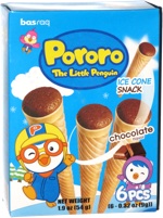 Pororo The Little Pengium Ice Cone Snack Chocolate Flavor