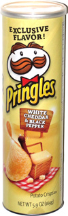 Pringles White Cheddar & Black Pepper