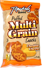 Rachel's Baked Puffed Multi Grain Snacks Cheddar Cheese