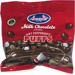 Red Bird Brand Milk Chocolate Covered Soft Peppermint Puffs